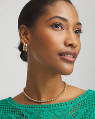 Chico's Discount Gold Golden Beaded Necklace