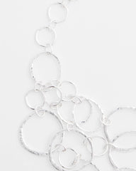 Chico's On Sale Silver Short Silvertone Multi-Strand Link Necklace
