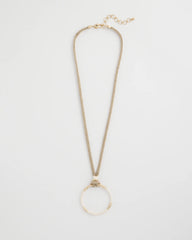 Chico's Online Neutral Large Open Pendant Necklace