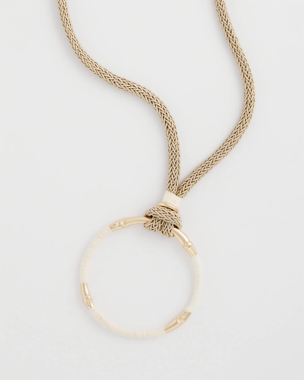 Chico's Online Neutral Large Open Pendant Necklace