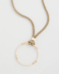 Chico's Online Neutral Large Open Pendant Necklace