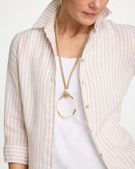 Chico's Online Neutral Large Open Pendant Necklace