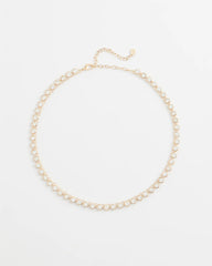 Chico's Sale Gold Goldtone Tennis Necklace