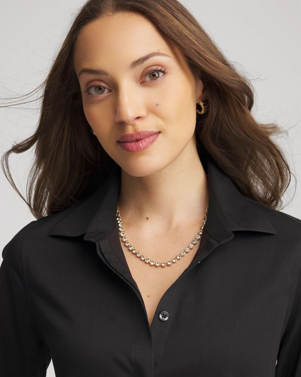 Chico's Sale Gold Goldtone Tennis Necklace