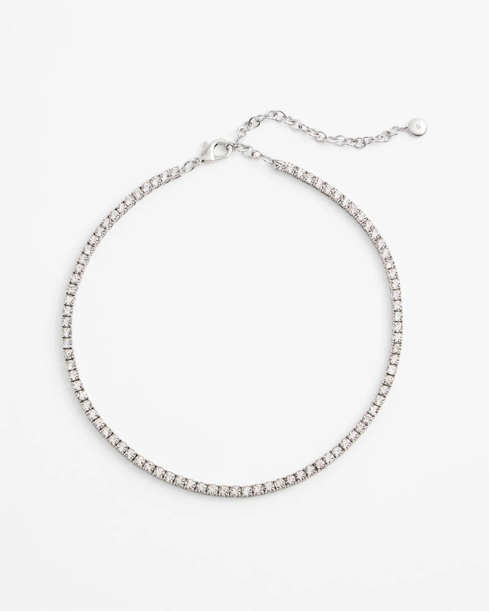 Chico's Outlet Silver Silver Tennis Necklace
