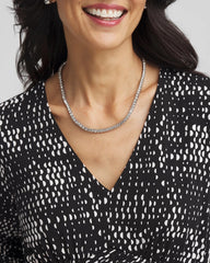 Chico's Outlet Silver Silver Tennis Necklace