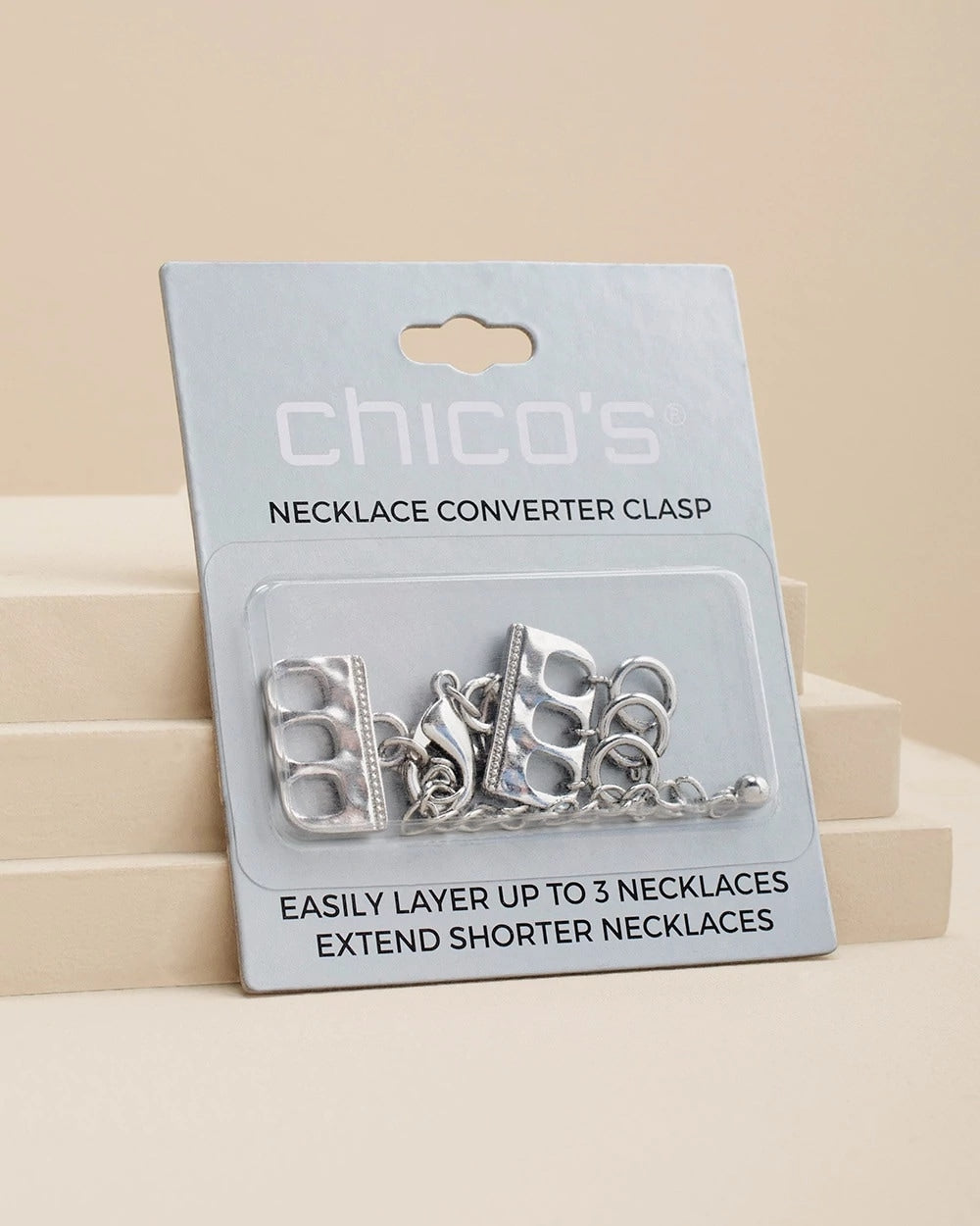 Chico's On Sale Silver Silvertone Necklace Converter