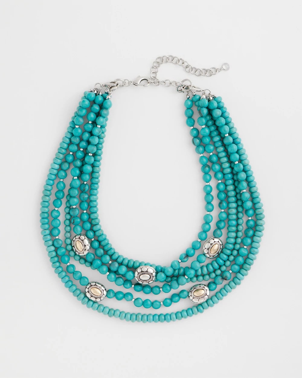 Chico's For Sale Turquoise Turquoise Multistrand Bib Necklace