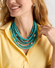 Chico's For Sale Turquoise Turquoise Multistrand Bib Necklace
