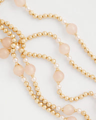 Chico's Discount Pink Gold Pink Chunky Beaded Necklace