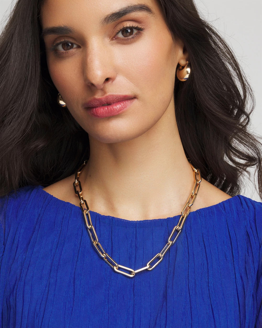 Chico's Outlet Gold Convertible Three-Strand Chain Necklace