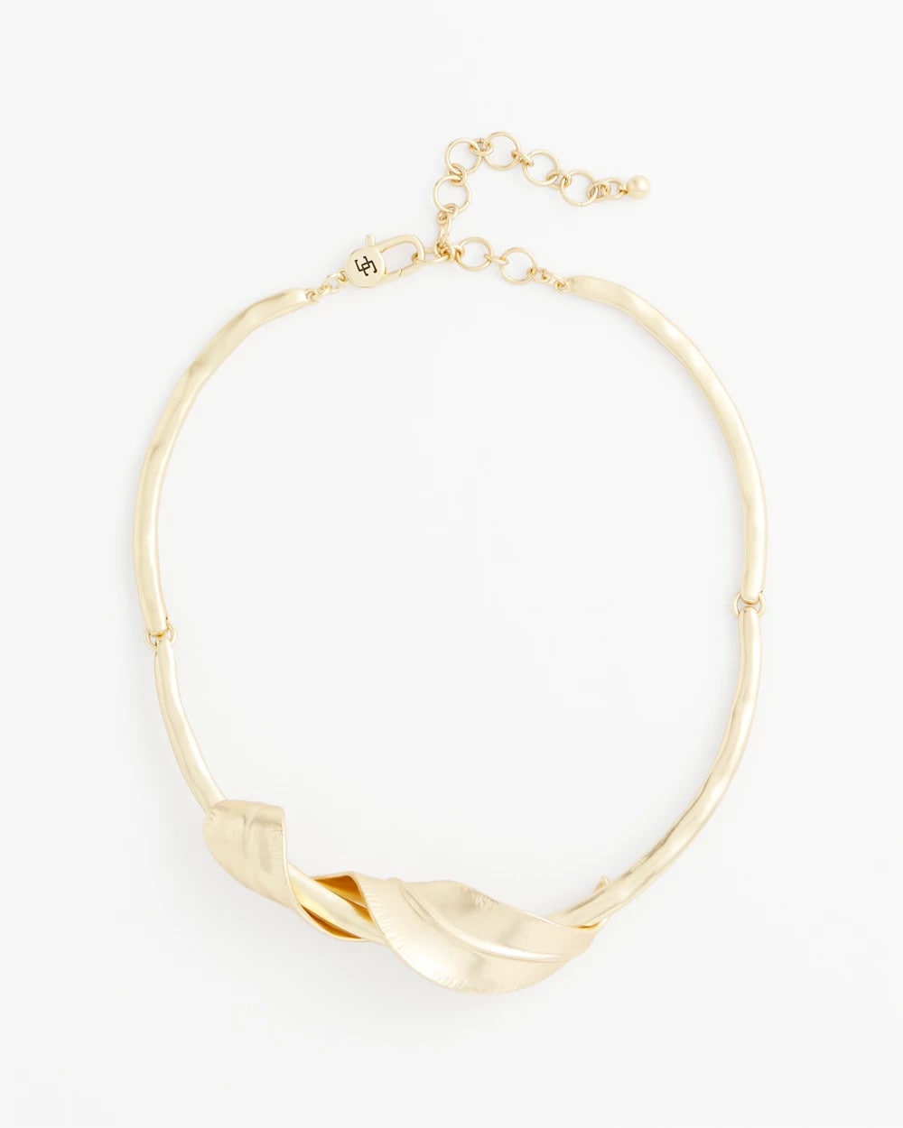 Chico's Discount Gold Golden Leafy Collar Necklace