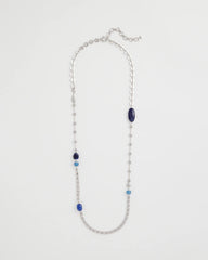 Chico's Online Blue Blue Accent Long Single Strand Necklace