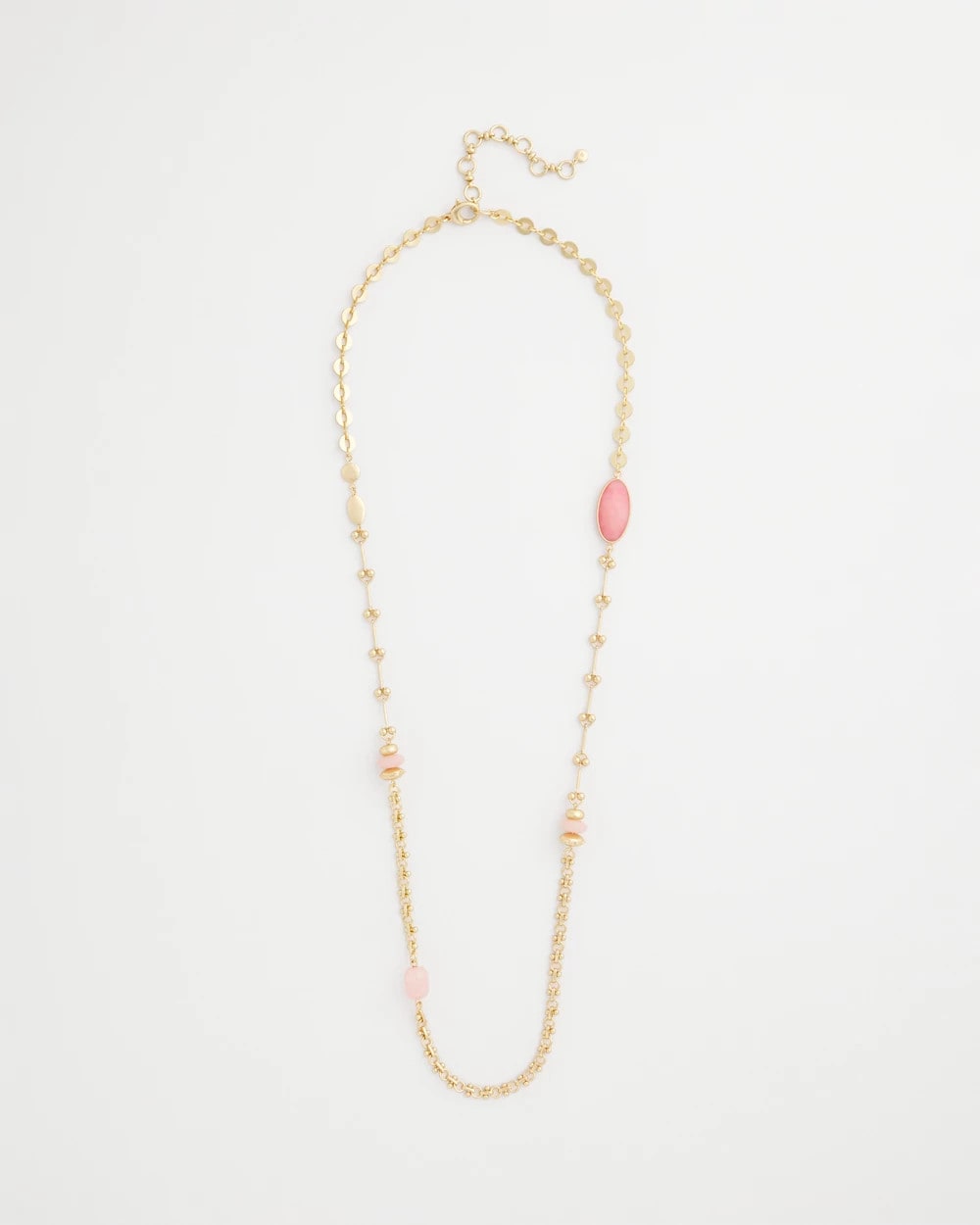 Chico's Discount Pink Pink Accent Long Single Strand Necklace