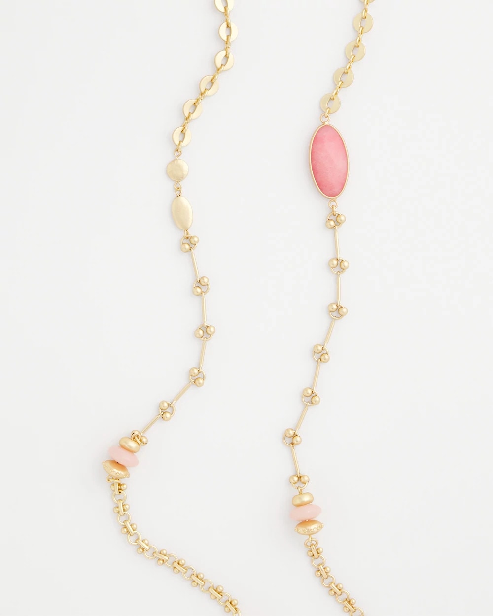 Chico's Discount Pink Pink Accent Long Single Strand Necklace