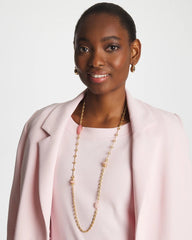 Chico's Discount Pink Pink Accent Long Single Strand Necklace