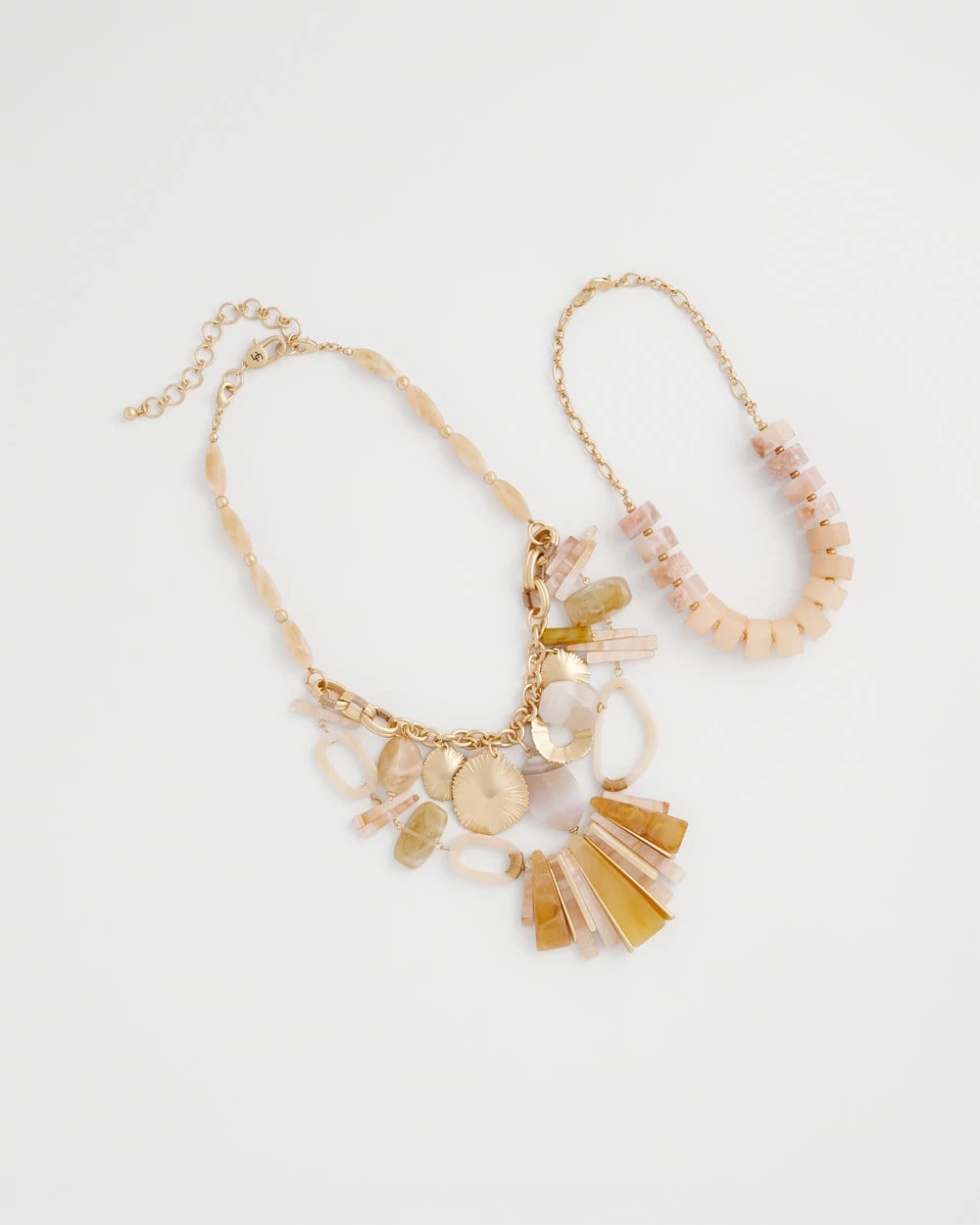 Chico's Discount Neutral Chico's Originals Neutral Stone Bib Necklace
