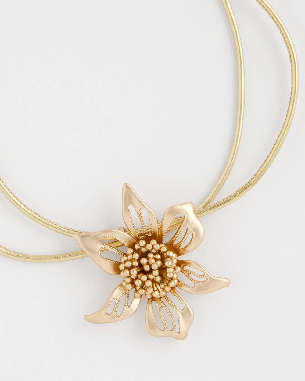 Chico's Sale Gold Gold Flower Pendant Necklace