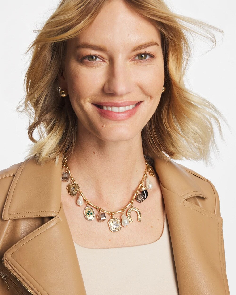Chico's Online Gold Lucky Charm Short Necklace