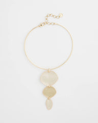 Chico's For Sale White/Gold Linear Reversible Pendant Necklace