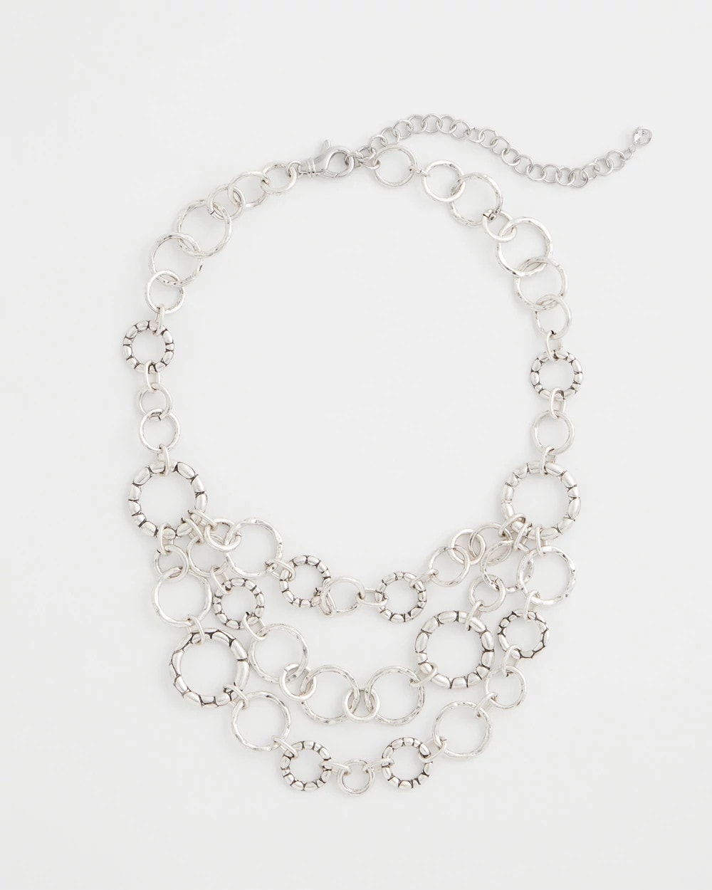 Chico's Discount Silver Silver Multistrand Bib Necklace