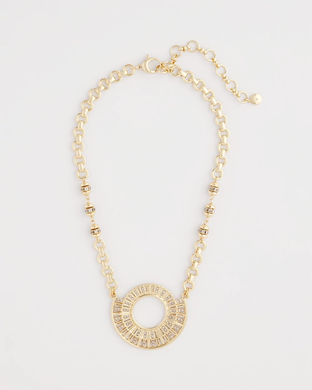 Chico's For Sale Gold Sparkling Goldtone Circle Pendant Necklace