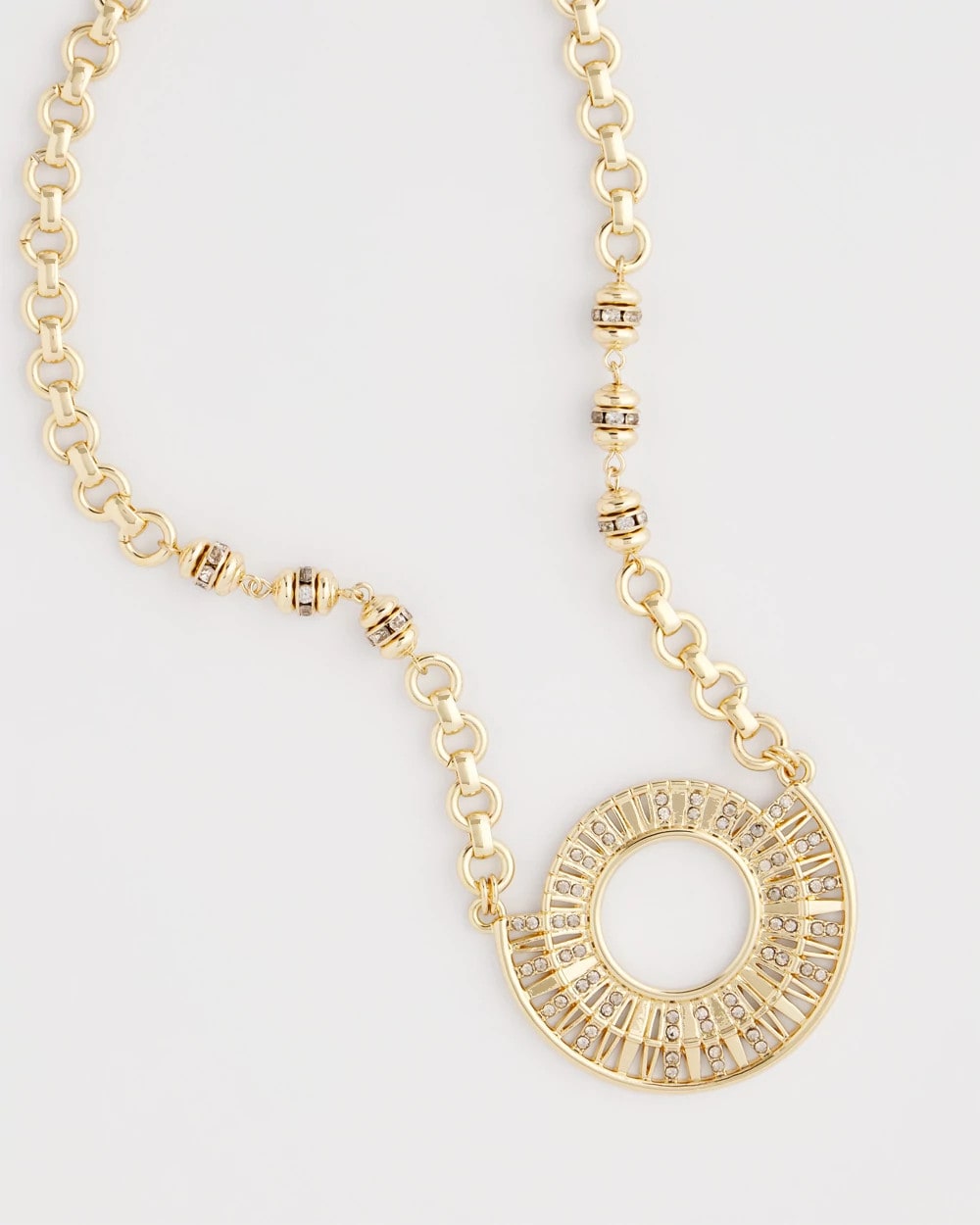 Chico's For Sale Gold Sparkling Goldtone Circle Pendant Necklace