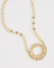 Chico's For Sale Gold Sparkling Goldtone Circle Pendant Necklace