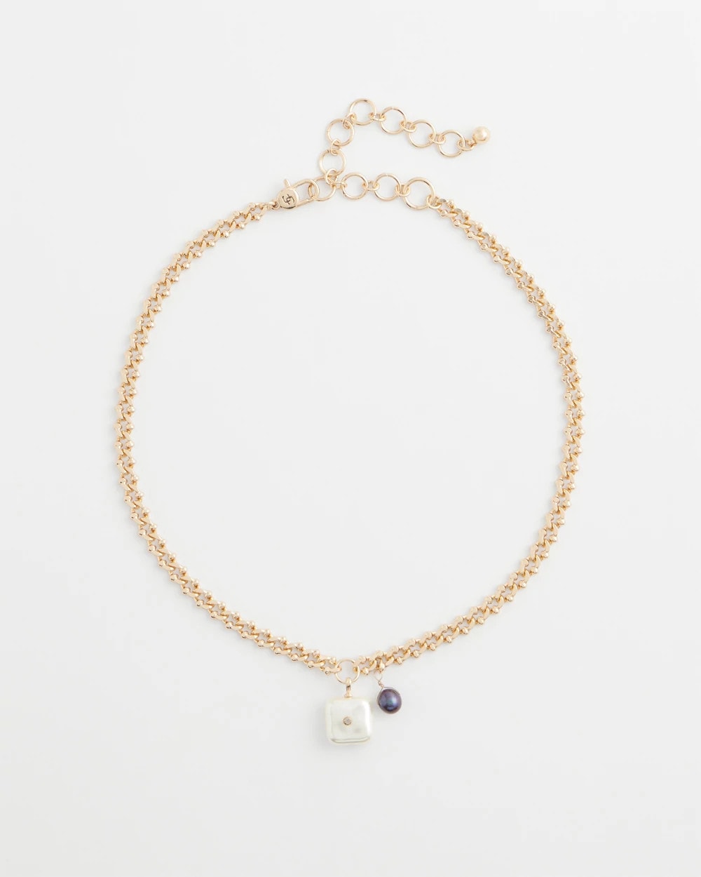 Chico's Outlet Gold Freshwater Pearl Pendant Necklace