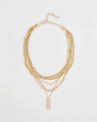 Chico's On Sale Gold Convertible Gold Pave Pendant Necklace