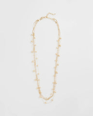Chico's For Sale Gold Multistrand Beaded Goldtone Necklace
