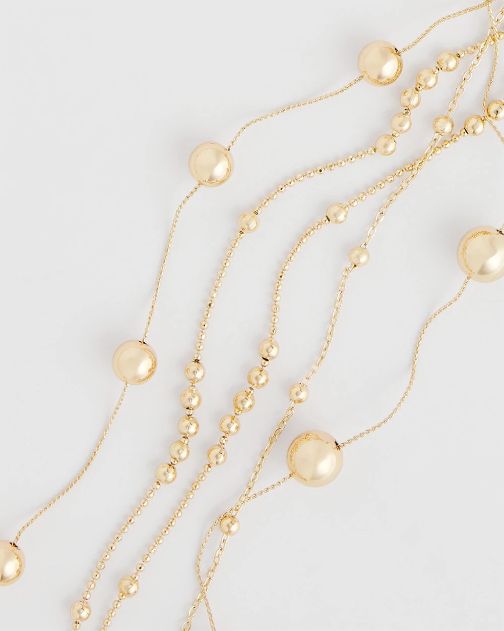 Chico's For Sale Gold Multistrand Beaded Goldtone Necklace