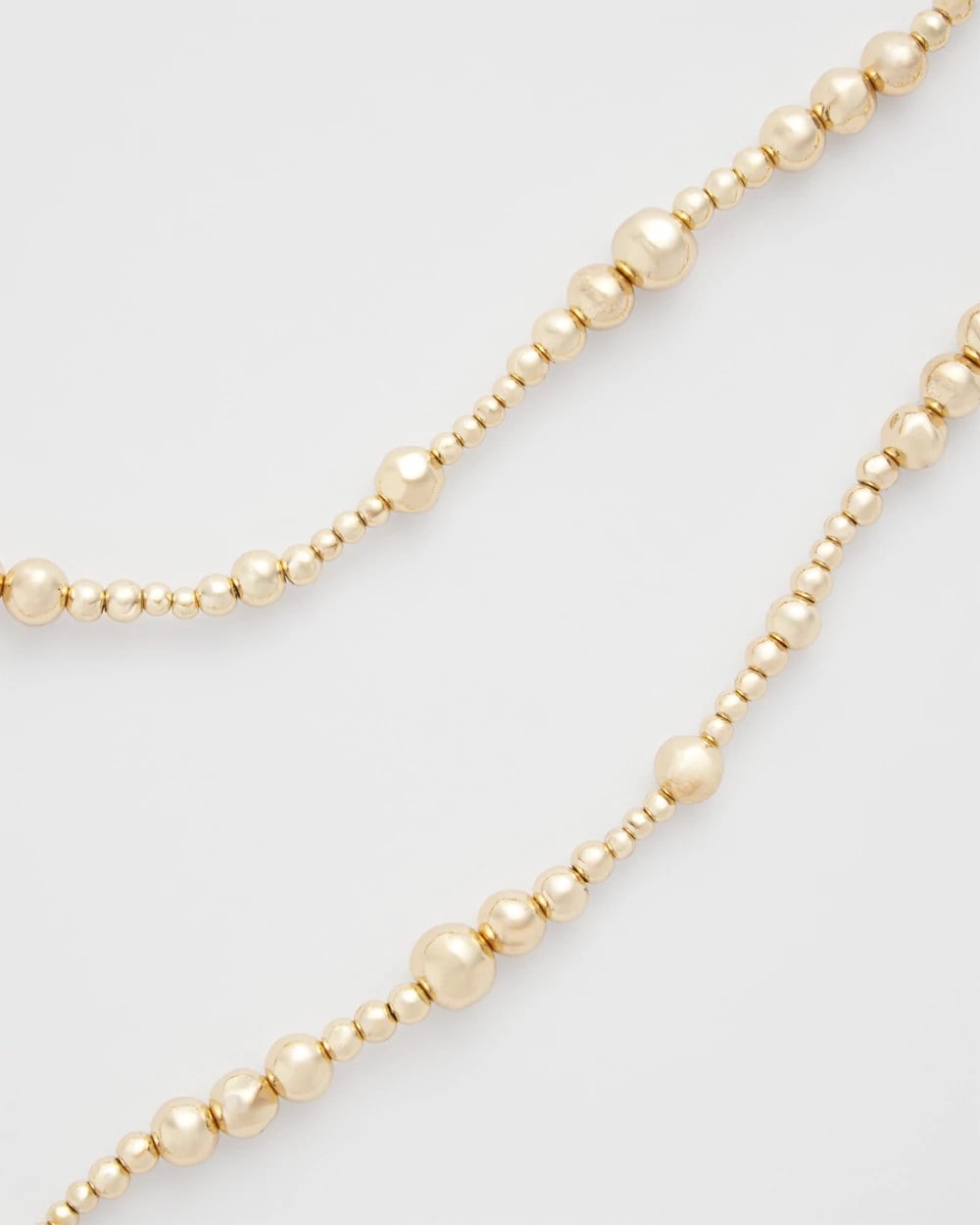 Chico's Online Gold Goldtone Long Beaded Necklace