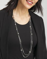 Chico's Sale Silver Hexie Multi-Strand Necklace