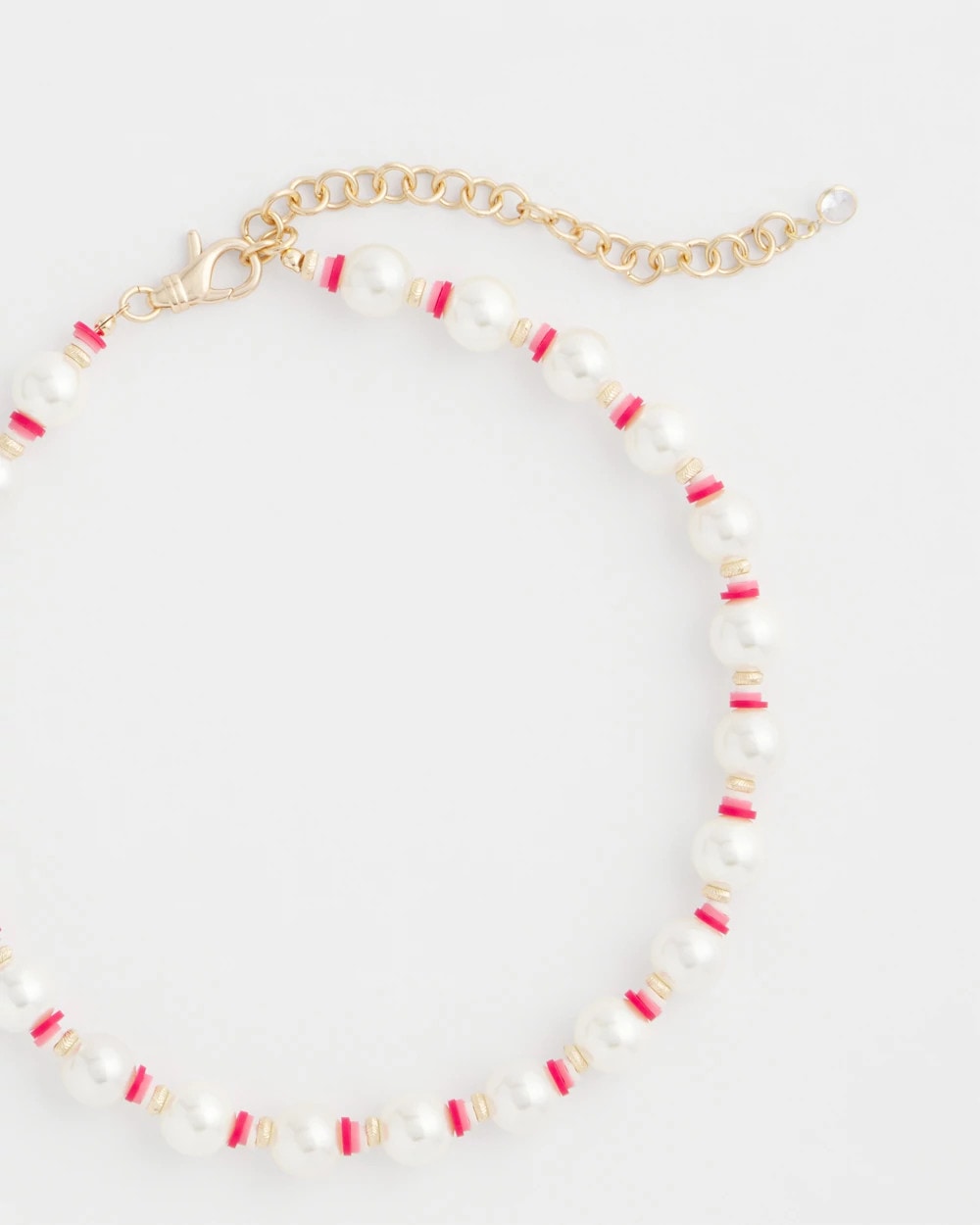 Chico's Online Pink Short Pearl Pink Necklace
