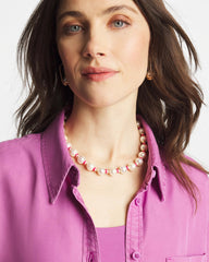 Chico's Online Pink Short Pearl Pink Necklace