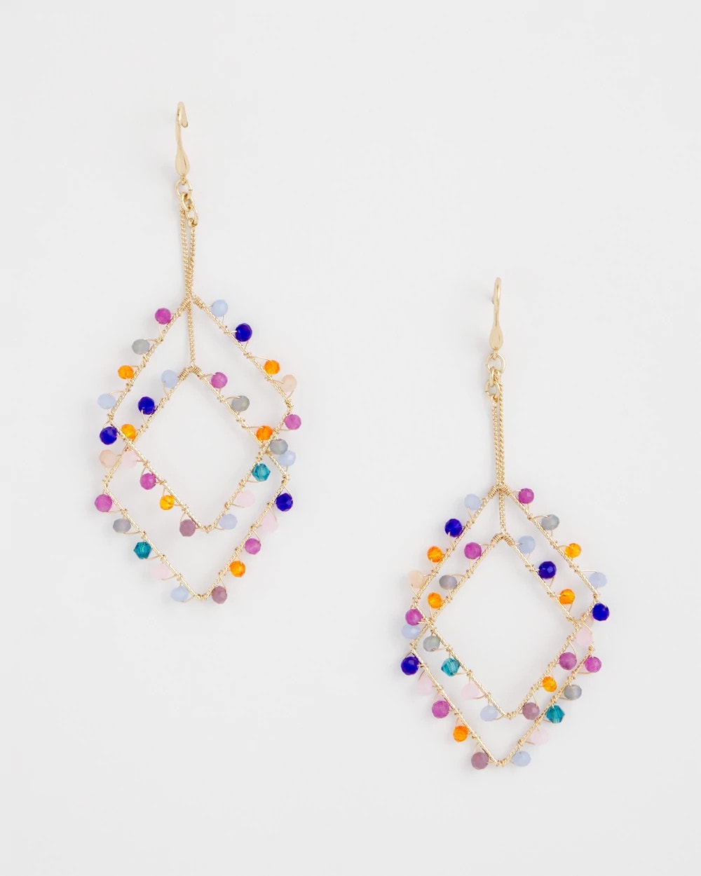 Chico's Discount Multi Diamond Shaped Linear Earrings