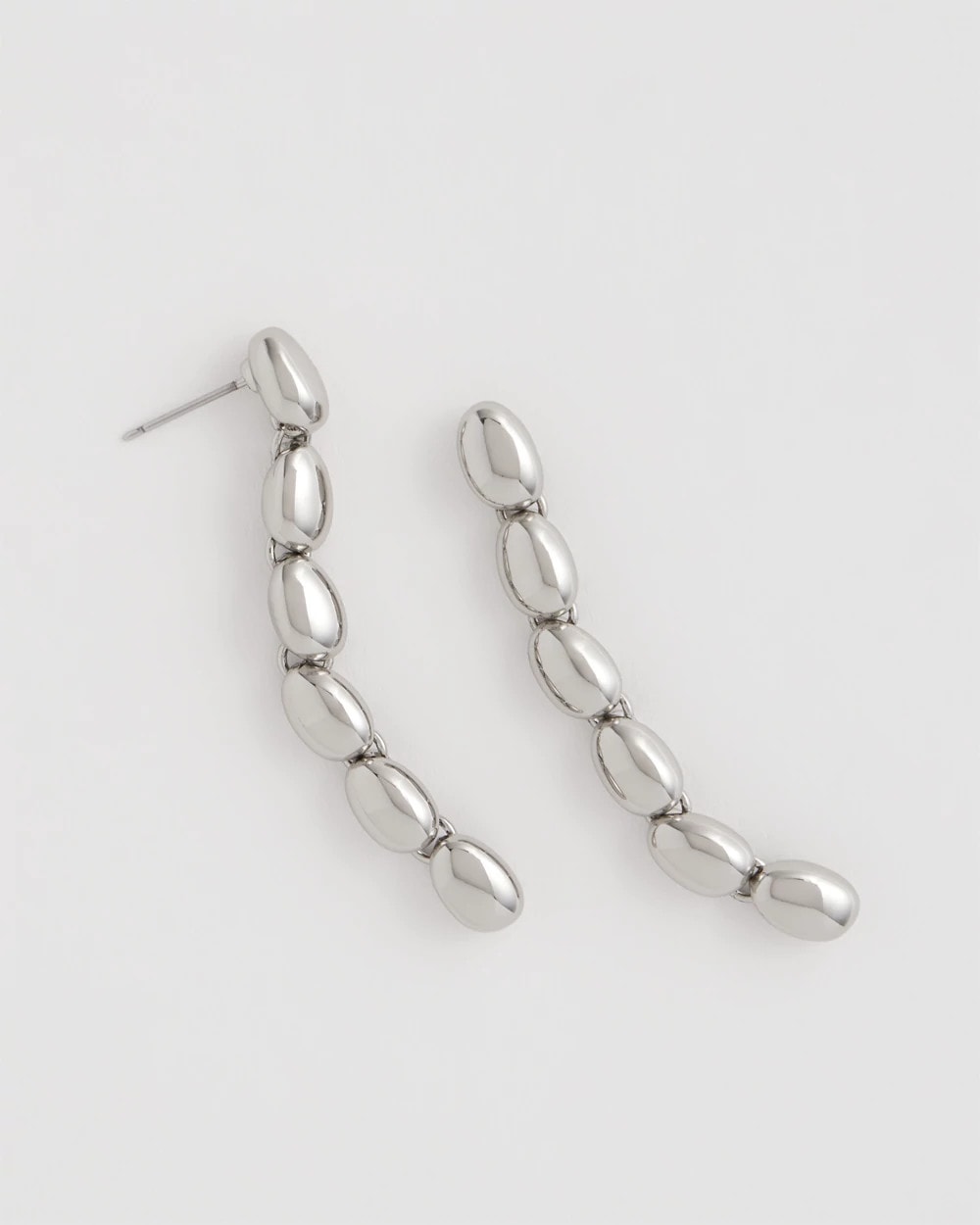 Chico's On Sale Silver Silver Linear Bead Earrings
