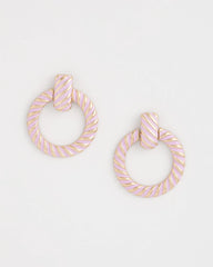 Chico's Online Pink Pink Twist Drop Hoop Earrings