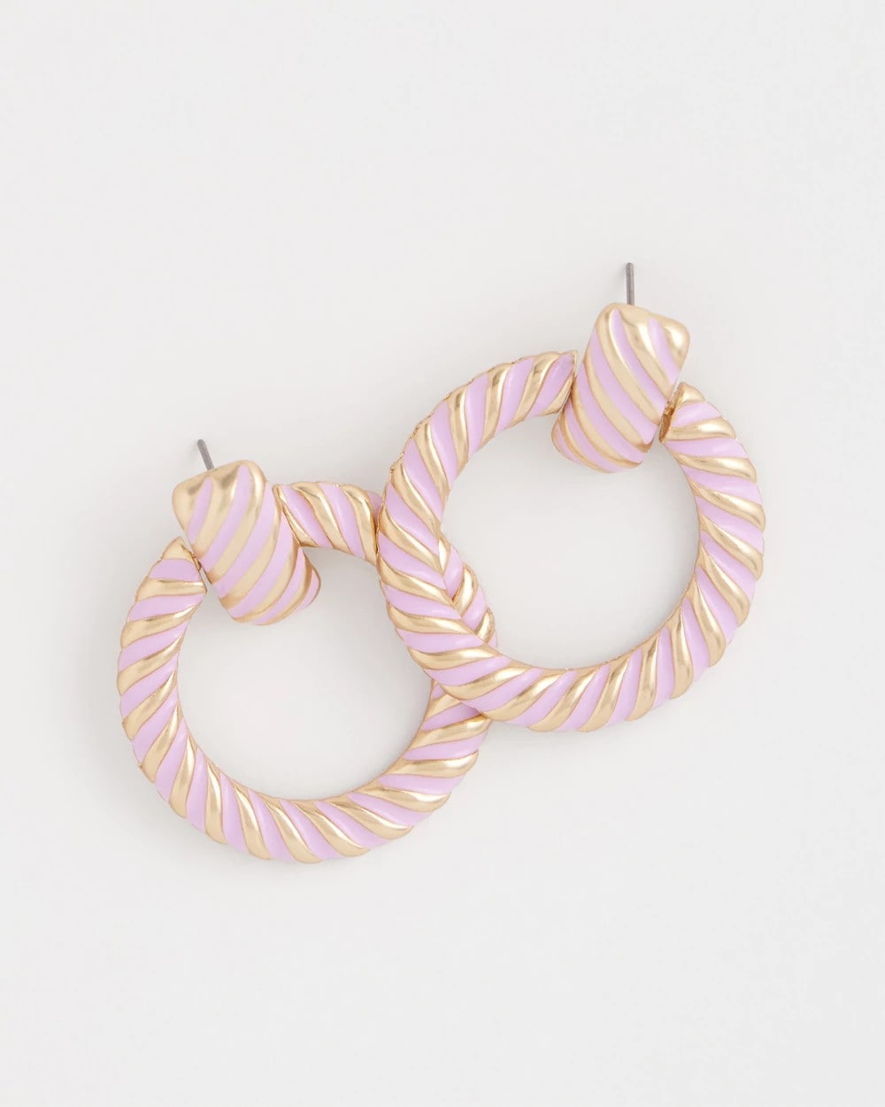 Chico's Online Pink Pink Twist Drop Hoop Earrings