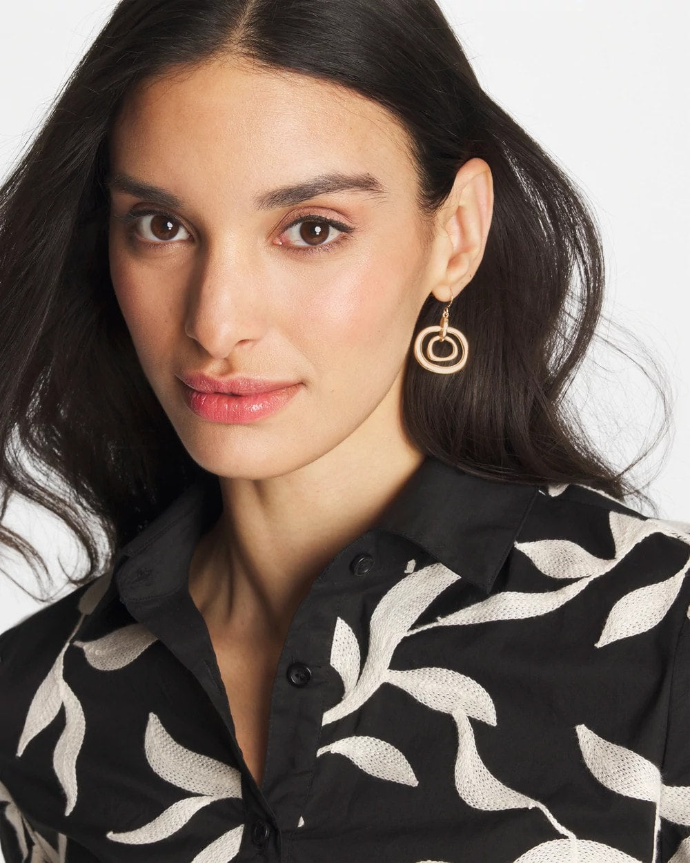 Chico's Outlet Gold Gold Tone Drop Pendant Earrings