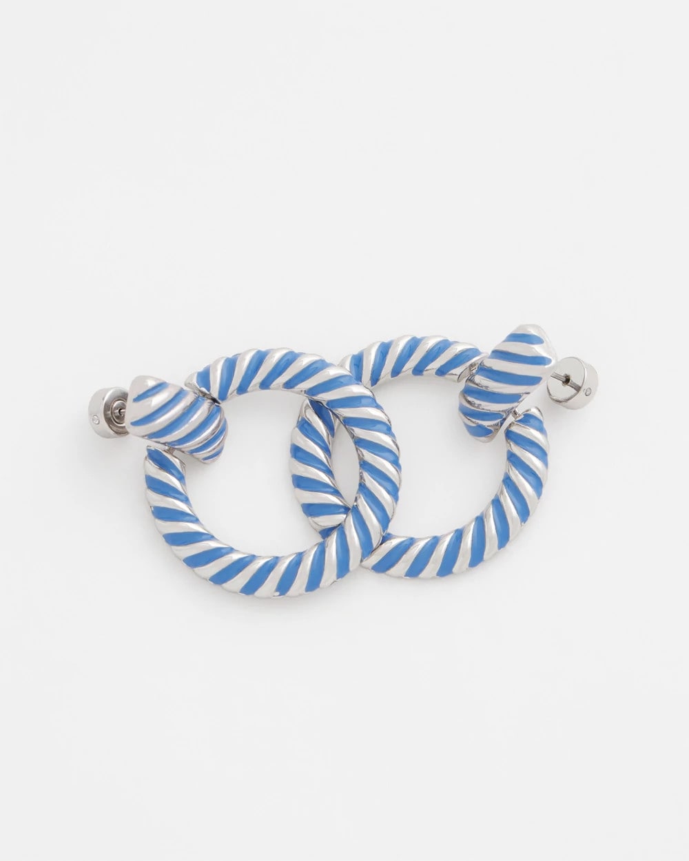 Chico's For Sale Blue Blue Twist Drop Hoop Earrings