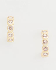 Chico's Online Gold Goldtone Crystal Mini Hoop Earrings