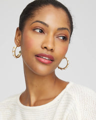 Chico's Sale Pearl No Droop® Faux Pearl Hoop Earrings