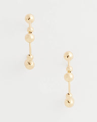 Chico's Online Gold Goldtone Beaded Hoop Earrings