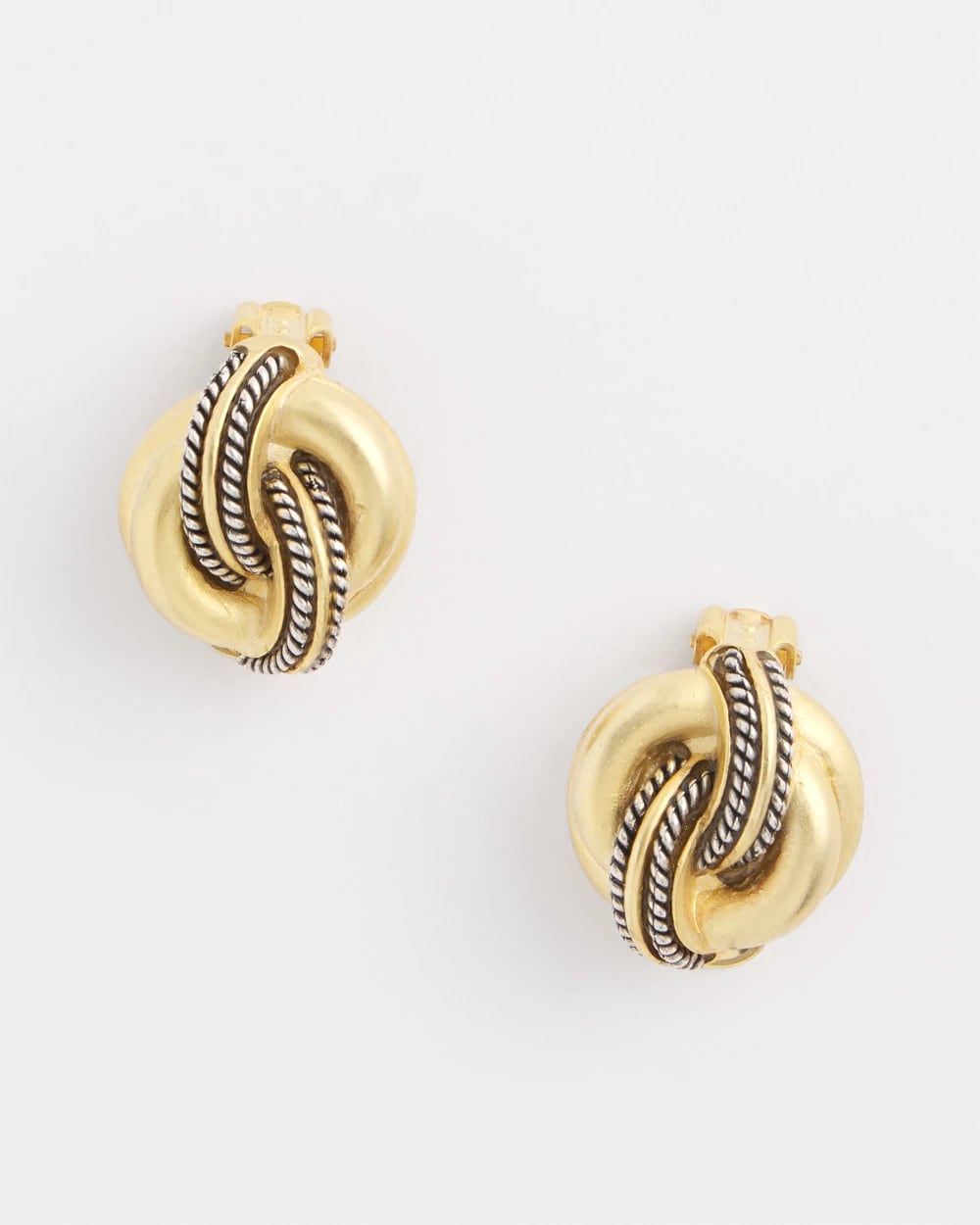 Chico's On Sale Gold No Droop™ Gold Knot Clip-On Earrings