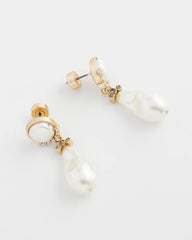 Chico's Outlet Neutral Faux Pearl Drop Earrings