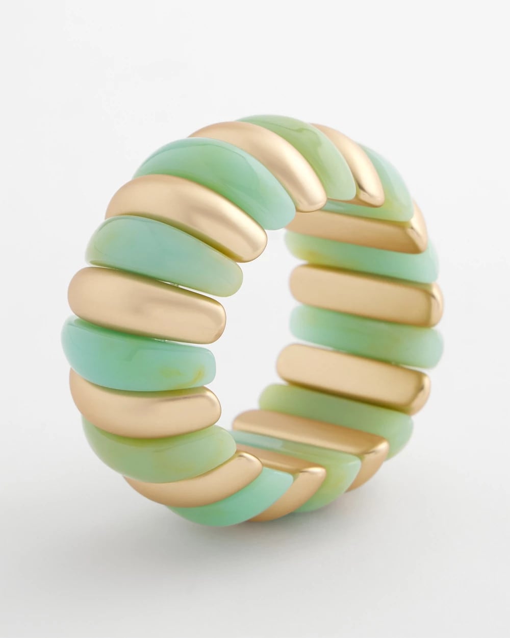 Chico's On Sale Aqua Aqua and Gold Stretch Bracelet