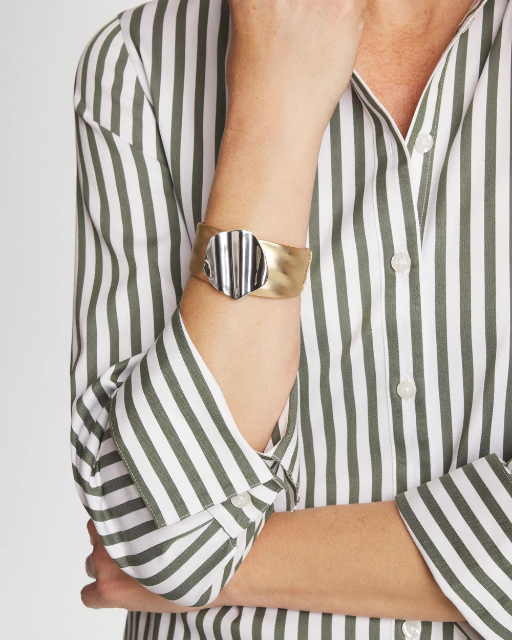 Chico's For Sale Mixed Metals Mixed Metal Crinkle Cuff