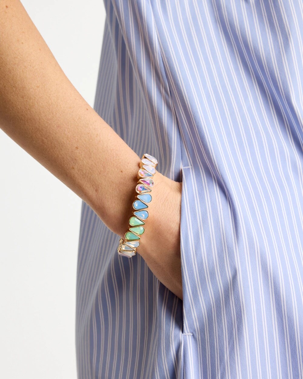 Chico's Discount Multi Teardrop Tennis Bracelet